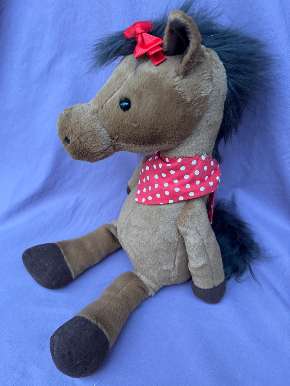 RETIRED Jellycat ORSON HORSE Authentic year of horse brown black EUC